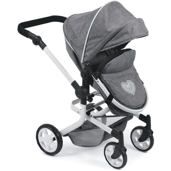 BAYER CHIC 2000 Combi-Poppenwagen MIKA Jeans Grey 4 BAYER CHIC 2000 Combi-Poppenwagen MIKA Jeans Grey - Afbeelding 4