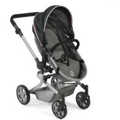 BAYER CHIC 2000 Combi Poppenwagen "MIKA" Melange Grijs-navy -Speelgoed Voor Kinderen bayer chic 2000 combi poppenwagen mika melange grijs navy a296785 3