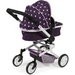 BAYER CHIC 2000 Combi Poppenwagen MIKA Stars Lila -Speelgoed Voor Kinderen bayer chic 2000 combi poppenwagen mika stars lila a271267 2