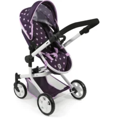 BAYER CHIC 2000 Combi Poppenwagen MIKA Stars Lila -Speelgoed Voor Kinderen bayer chic 2000 combi poppenwagen mika stars lila a271267 3