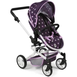 BAYER CHIC 2000 Combi Poppenwagen MIKA Stars Lila -Speelgoed Voor Kinderen bayer chic 2000 combi poppenwagen mika stars lila a271267 4