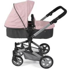 BAYER CHIC 2000 LINUS Melange Combi Poppenwagen Antraciet-roze -Speelgoed Voor Kinderen bayer chic 2000 linus melange combi poppenwagen antraciet roze a355236 2