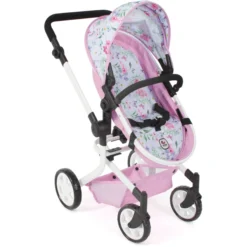 BAYER CHIC 2000 MIKA Combi Poppenwagen Flower -Speelgoed Voor Kinderen bayer chic 2000 mika combi poppenwagen flower a355313 3