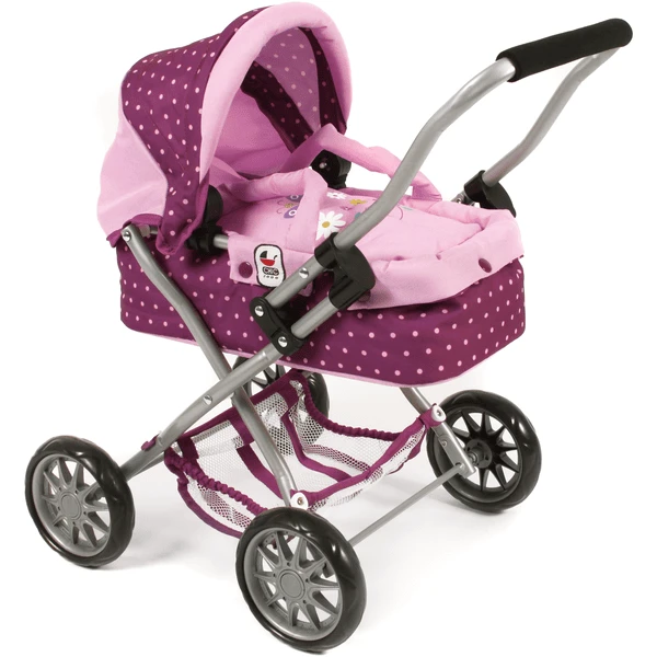 BAYER CHIC 2000 Mini Knuffel Kinderwagen SMARTY Dots Braam 3 BAYER CHIC 2000 Mini Knuffel Kinderwagen SMARTY Dots Braam - Afbeelding 3