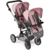 BAYER CHIC 2000 Poppenwagen Linus Duo Melange Grijs-roze