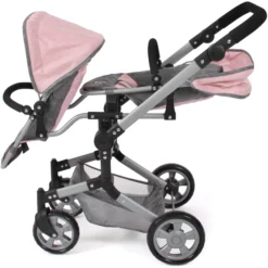 BAYER CHIC 2000 Poppenwagen Linus Duo Melange Grijs-roze -Speelgoed Voor Kinderen bayer chic 2000 poppenwagen linus duo melange grijs roze a359593 3