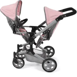 BAYER CHIC 2000 Poppenwagen Linus Duo Melange Grijs-roze -Speelgoed Voor Kinderen bayer chic 2000 poppenwagen linus duo melange grijs roze a359593 4