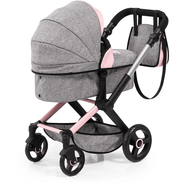 Bayer Design Combi Poppenwagen Xeo Grijs/Roze 3 Bayer Design Combi Poppenwagen Xeo Grijs/Roze - Afbeelding 3