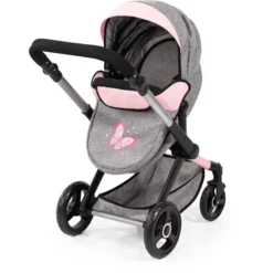 Bayer Design Combi Poppenwagen Xeo Grijs/Roze 9 Bayer Design Combi Poppenwagen Xeo Grijs/Roze -Speelgoed Voor Kinderen bayer design combi poppenwagen xeo grijs roze a372066 4