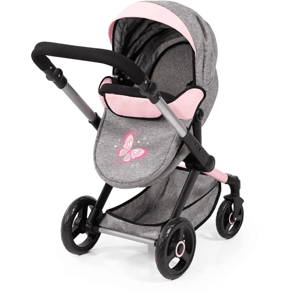 Bayer Design Combi Poppenwagen Xeo Grijs/Roze 5 Bayer Design Combi Poppenwagen Xeo Grijs/Roze - Afbeelding 5