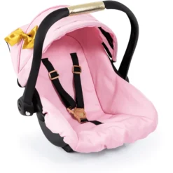 Bayer Design Poppen Autostoel Met Dak, Roze/goud -Speelgoed Voor Kinderen bayer design poppen autostoel met dak roze goud a313539 3