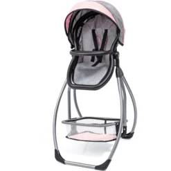 Bayer Design Poppen Kinderstoel Trio Grijs/roze, Met Vlinder