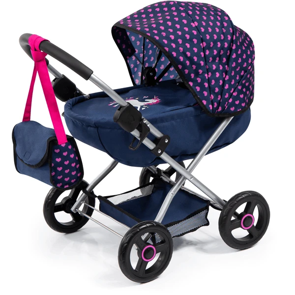 Bayer Design Poppenwagen Gezellig Blauw Eenhoorn 1 Bayer Design Poppenwagen Gezellig Blauw Eenhoorn