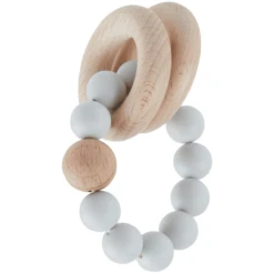 Bieco Bijtring Met Siliconenketting Grijs