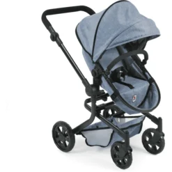 CHIC 2000 Combi Poppenwagen "MIKA" - Jeans Blue -Speelgoed Voor Kinderen chic 2000 combi poppenwagen mika jeans blue a225197 3