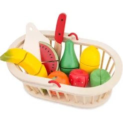 New Classic Toys® EITECH Fruit Snijden, In Houten Mand -Speelgoed Voor Kinderen eitech fruit snijden in houten mand a162247 2