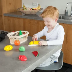 New Classic Toys® EITECH Fruit Snijden, In Houten Mand -Speelgoed Voor Kinderen eitech fruit snijden in houten mand a162247 3