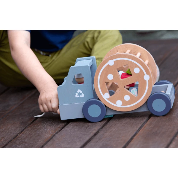 EverEarth Ever Earth ® Pull-along Recycling Truck - Pastel 3 EverEarth Ever Earth ® Pull-along Recycling Truck - Pastel - Afbeelding 3