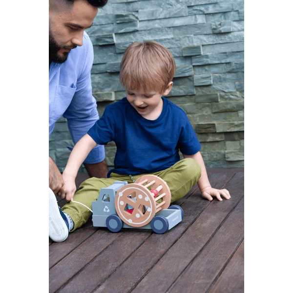 EverEarth Ever Earth ® Pull-along Recycling Truck - Pastel 4 EverEarth Ever Earth ® Pull-along Recycling Truck - Pastel - Afbeelding 4