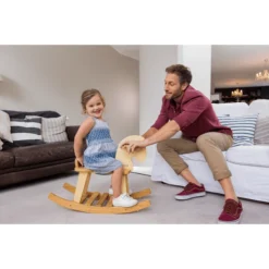 EverEarth® Bamboe Schommelpaard -Speelgoed Voor Kinderen everearth bamboe schommelpaard a185852 3