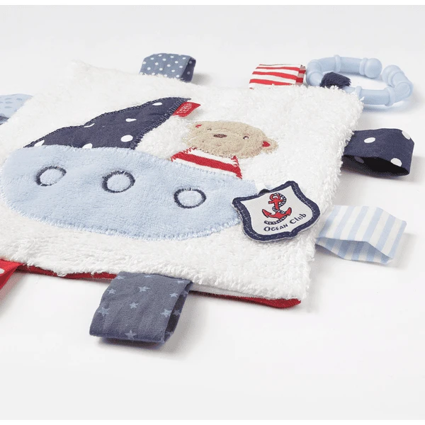 Fehn® Ocean Club Knisperdoek Teddy Met Ring 5 Fehn® Ocean Club Knisperdoek Teddy Met Ring - Afbeelding 5