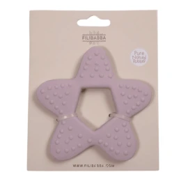 Filibabba Bijtring Ster Natuurlijk Rubber - Light Lavendel -Speelgoed Voor Kinderen filibabba bijtring ster natuurlijk rubber light lavendel a333540 2