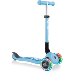 GLOBBER JUNIOR FOLDABLE FANTASY LIGHT S Pastel Blauw- Flower S, Met Verlichte Wielen
