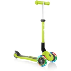 GLOBBER Junior Opvouwbare Light S Met Verlichte Wielen En Rugzak, Groen