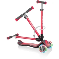 GLOBBER Scoot Er ELITE DELUXE LIGHT S Rood Met Verlichte Wielen -Speelgoed Voor Kinderen globber scoot er elite deluxe light s rood met verlichte wielen a303779 3