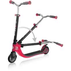 GLOBBER Scoot Er FLOW FOLDABLE 125 Zwart-rood -Speelgoed Voor Kinderen globber scoot er flow foldable 125 zwart rood a303822 4