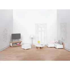 Goki Woonkamer Meubilair Voor Poppenhuis -Speelgoed Voor Kinderen goki woonkamer meubilair voor poppenhuis a351546 3