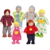 HAPE Poppenfamilie - Blanke Huidskleur 6delig