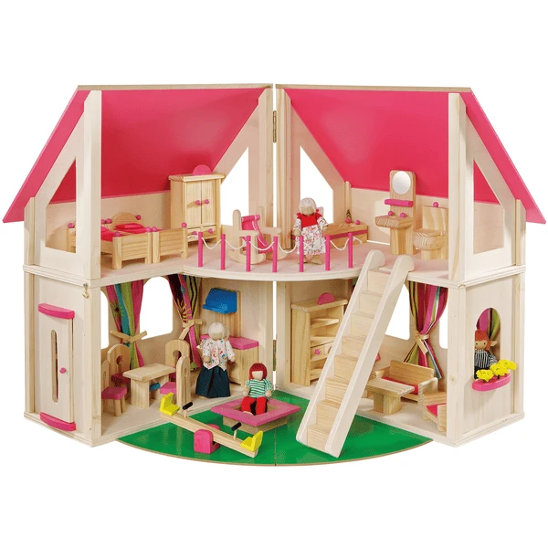 Howa® Poppenhuis Opvouwbaar Incl. Accessoires 1 Howa® Poppenhuis Opvouwbaar Incl. Accessoires