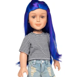 I'M A GIRLY Blauwe Lange Pruik -Speelgoed Voor Kinderen im a girly blauwe lange pruik a315126 2