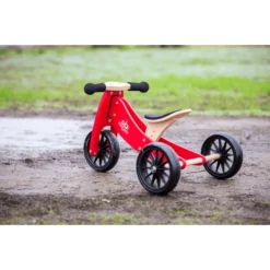 Kinderfeets ® 2-in-1 Driewieler Tiny Tot, Rood -Speelgoed Voor Kinderen kinderfeets 2 in 1 driewieler tiny tot rood a294345 2