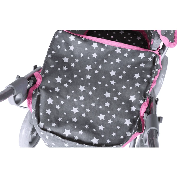 Knorr® Speelgoed Mini Lili Poppenwagen - Ster Grijs 5 Knorr® Speelgoed Mini Lili Poppenwagen - Ster Grijs - Afbeelding 5