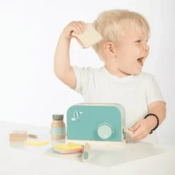 Label-Label - Houten Broodrooster - Groen 8 Label-Label - Houten Broodrooster - Groen -Speelgoed Voor Kinderen label label houten broodrooster groen a393351 3