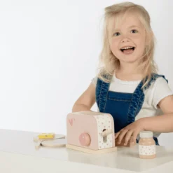 Label-Label - Houten Broodrooster - Roze -Speelgoed Voor Kinderen label label houten broodrooster roze a393352 4
