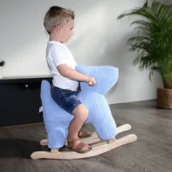 Label Label - Schommelhond - Blauw -Speelgoed Voor Kinderen label label schommelhond blauw a394322 2