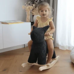 Label Label - Schommelhond - Zwart -Speelgoed Voor Kinderen label label schommelhond zwart a394323 3