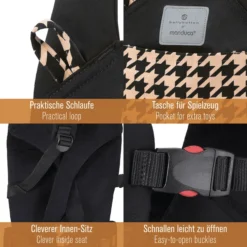 Manduca Draagzak Poppen By Bellybutton Pepita Black -Speelgoed Voor Kinderen manduca draagzak poppen by bellybutton pepita black a389682 4