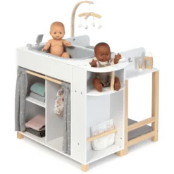 MUSTERKIND ® Doll Centre "Viola" Wit/natuur/grijs