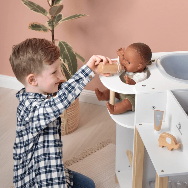 MUSTERKIND ® Dolls' Centre "Viola" Wit/naturel/oudroze 2 MUSTERKIND ® Dolls' Centre "Viola" Wit/naturel/oudroze - Afbeelding 2