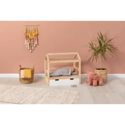 MUSTERKIND ® Poppenhuis Bed Viola Naturel/wit -Speelgoed Voor Kinderen musterkind poppenhuis bed viola naturel wit a326651 3