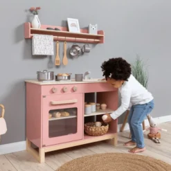 MUSTERKIND ® Speel Keuken- Magnolia - Oud Roze/natuur 8 MUSTERKIND ® Speel Keuken- Magnolia - Oud Roze/natuur -Speelgoed Voor Kinderen musterkind speel keuken magnolia oud roze natuur a301998 3