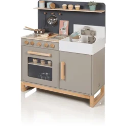 MUSTERKIND ® Speelkeuken Linum Warm Grijs/natuur -Speelgoed Voor Kinderen musterkind speelkeuken linum warm grijs natuur a295949 3