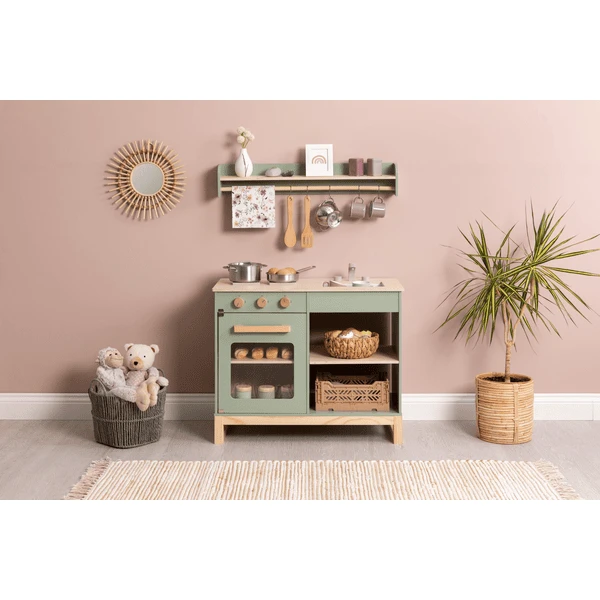 MUSTERKIND ® Speelkeuken- Magnolia - Salie/natuur 3 MUSTERKIND ® Speelkeuken- Magnolia - Salie/natuur - Afbeelding 3