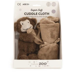 Nature Zoo Of Denmark "Superzacht Knuffeldoekje Aapje, Bruin". -Speelgoed Voor Kinderen nature zoo of denmark superzacht knuffeldoekje aapje bruin a314862 3