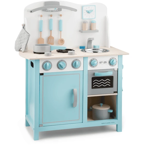 New Classic Toys® New Class Ic Toys Kitchenette Bon Ap Petit Deluxe Blauw 2 New Classic Toys® New Class Ic Toys Kitchenette Bon Ap Petit Deluxe Blauw - Afbeelding 2
