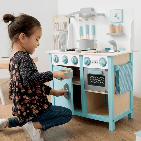 New Classic Toys® New Class Ic Toys Kitchenette Bon Ap Petit Deluxe Blauw 4 New Classic Toys® New Class Ic Toys Kitchenette Bon Ap Petit Deluxe Blauw - Afbeelding 4